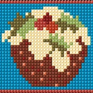 Christmas Pudding Tapestry Mini-kit, Easy, Counted Cross-stitch