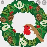 Robin Christmas Wreath Crystal Art Craft Buddy Kit