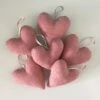 Pink Christmas Padded Heart Decorations